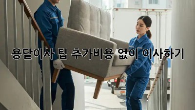 용달이사 팁: 추가비용 없이 이사하기!